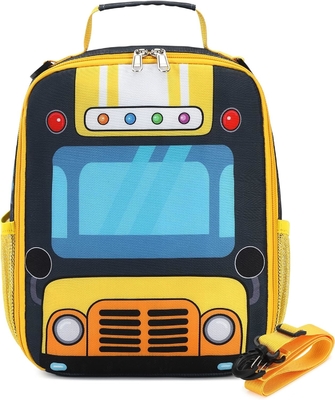 Kids Lunch Box for School Girls Boys Insulated Lunch Bags with Shoulder Strap Reusable Lunch Cooler Tote untuk Travel Pini