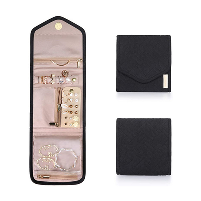 Tas Perhiasan Lipat Tas Perhiasan Portabel Tas Penyimpanan Perhiasan Multi-Cincin Earrings Tas Perhiasan
