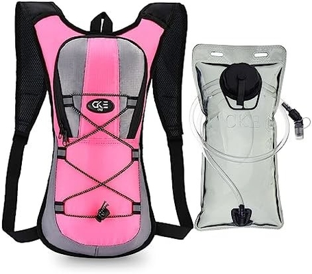 Tas ransel hidrasi Paket hidrasi Tas ransel air dengan 2L (70 ons) hidrasi kandung kemih untuk pria wanita anak-anak untuk berlari