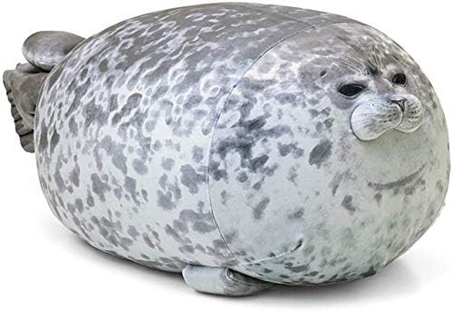 MerryXD Chubby Blob Seal Pillow, Cotton Plush Animal Toy Cute Ocean Medium ((17.6 in)
