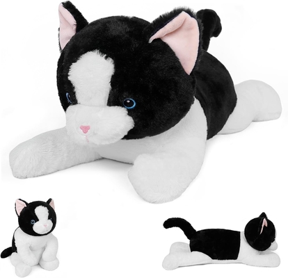 27 inci Kucing Berat hewan boneka, Cuddly Berat Kucing Plush Bantal Raksasa Plushie Hadiah Ideal untuk Orang Dewasa &amp; Anak-anak