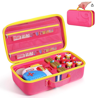 Hard Carrying Case Fits for Little Tikes Story Dream Machine Books Starter Set, Large Protective Travel Container Case for Storytime Audio Play Real for Littles Character Collection, (Hanya Kotak)
