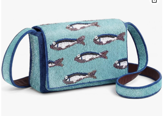 Tas Bahu Manik-manik Buatan Tangan untuk Wanita, Dompet Selempang Manik-manik 5 x 8 x 1,75 Inci