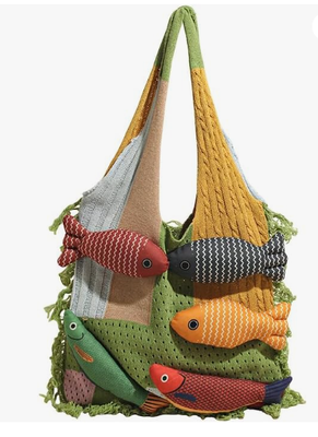 Tas perjalanan gaya bohemian untuk wanita kantong tenun berkapasitas besar liburan pantai kantong tote pantai tas gantungan