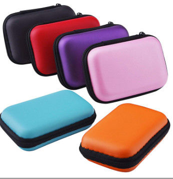 Warna Hitam Poliester 600D Portabel Travel Ritsleting Pelindung Cangkang Keras Kecil EVA Case