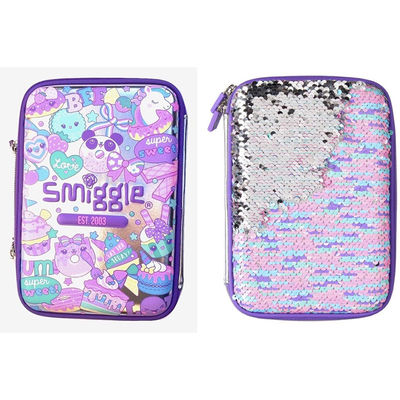 Custom EVA Pencil Case dengan fitur tahan air tahan guncangan saku mesh dan embossing embossing pilihan logo plat logam