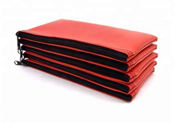 Tas Bank Zipper tahan lama terbuat dari PVC Kulit PU Material bening Vinyl Laminated Waterproof Ukuran yang disesuaikan dengan Logo Printing