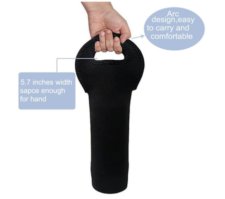 Tas jinjing pembawa anggur neoprene pelindung perjalanan untuk botol sampanye