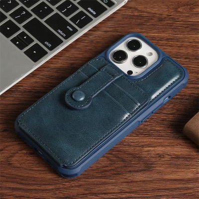 IPhone 13 Pro Max Kompatibel Casing Ponsel Kulit Vegan Slim Premium Klasik Mewah Elegan Sarung Tipis