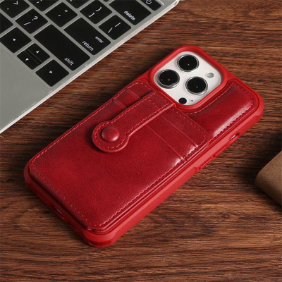 IPhone 13 Pro Max Kompatibel Casing Ponsel Kulit Vegan Slim Premium Klasik Mewah Elegan Sarung Tipis