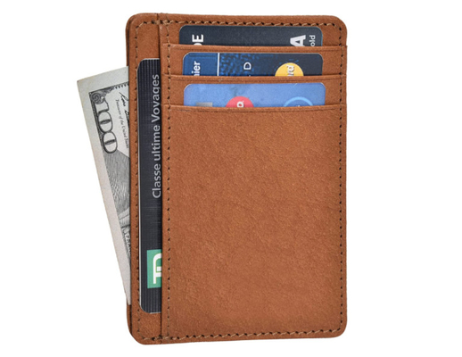 Dompet Kulit Pria Slim Card Case RFID Blocking Smart Minimalist