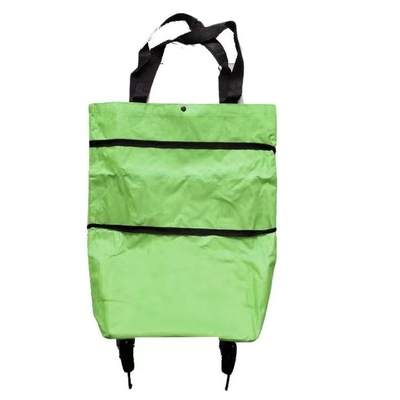 Tas Belanja Kain Lipat 600D Ukuran Tas Tote Wheel Dapat Diperpanjang