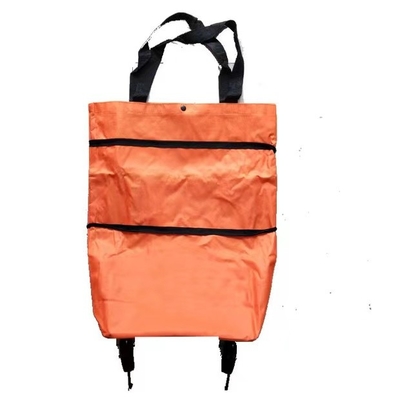Tas Belanja Kain Lipat 600D Ukuran Tas Tote Wheel Dapat Diperpanjang
