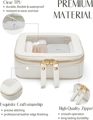 Tas Kosmetik Kecil untuk Tas Tas Mini Makeup Bag untuk Sekolah Cute Clear Make Up Bag untuk Perjalanan Tiny Kulit Putih Make Up O