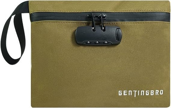 Tas uang dengan kunci KaAutoler tahan api dan tahan air Tas uang dengan penutupan ritsleting tahan api Kotak aman Kantong uang Locki