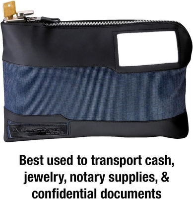 Tas Uang Panas dengan Kunci, Tas Bank Kunci, Tas Uang untuk Uang Tunai, Tas Waterproof untuk Uang Tunai Dengan Zipper, untuk Uang Tunai, Seluler