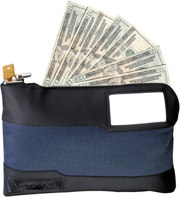 Tas Uang Panas dengan Kunci, Tas Bank Kunci, Tas Uang untuk Uang Tunai, Tas Waterproof untuk Uang Tunai Dengan Zipper, untuk Uang Tunai, Seluler