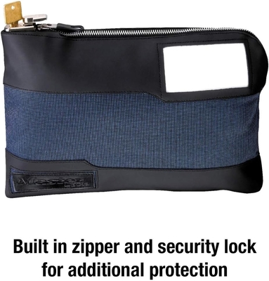 Tas Uang Panas dengan Kunci, Tas Bank Kunci, Tas Uang untuk Uang Tunai, Tas Waterproof untuk Uang Tunai Dengan Zipper, untuk Uang Tunai, Seluler