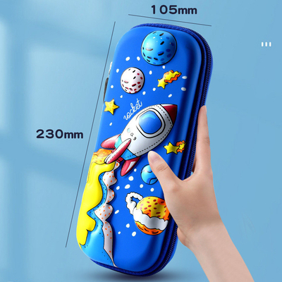 Disesuaikan EVA Pencil Case Zipper Penutupan Shockproof Screen Printing Logo