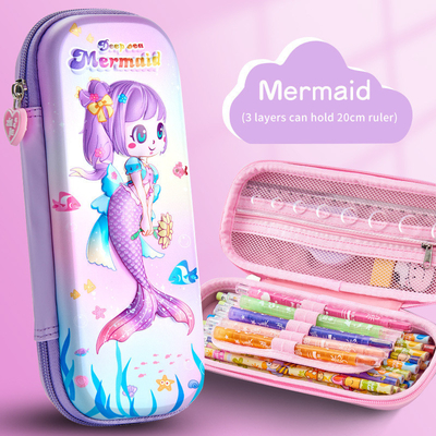 Disesuaikan EVA Pencil Case Zipper Penutupan Shockproof Screen Printing Logo