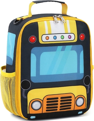 Kids Lunch Box for School Girls Boys Insulated Lunch Bags with Shoulder Strap Reusable Lunch Cooler Tote untuk Travel Pini