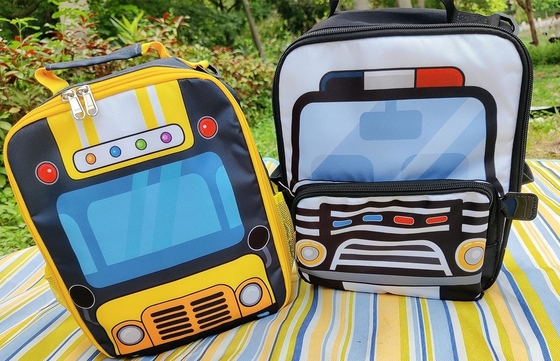 Kids Lunch Box for School Girls Boys Insulated Lunch Bags with Shoulder Strap Reusable Lunch Cooler Tote untuk Travel Pini