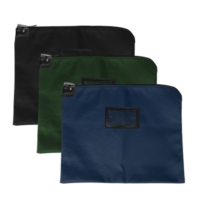 Laminated NYLON HIPAA LOCKING COURIER BAGES WITH CARDHOLDER - 19W X 15H - Siap untuk kapal