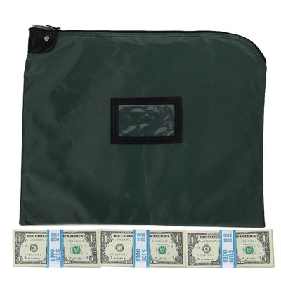 Laminated NYLON HIPAA LOCKING COURIER BAGES WITH CARDHOLDER - 19W X 15H - Siap untuk kapal
