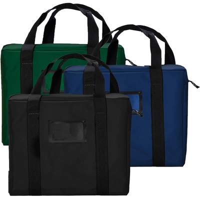 STOCK HANDLED Briefcase COURIER BAG W/ Framed Card Holder - 18W X 14H X 4D