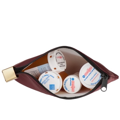 LAMINATED NYLON LOCKABLE MEDICINE BAG waterproof besar kapasitas tas obat portabel - disesuaikan