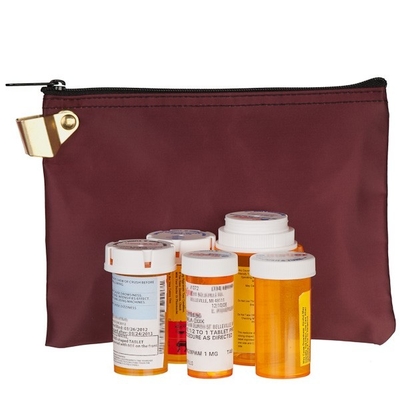 LAMINATED NYLON LOCKABLE MEDICINE BAG waterproof besar kapasitas tas obat portabel - disesuaikan