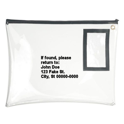 TASK VINYL CLEAR ZIPPER - 12W X 9H - Siap untuk dikirim