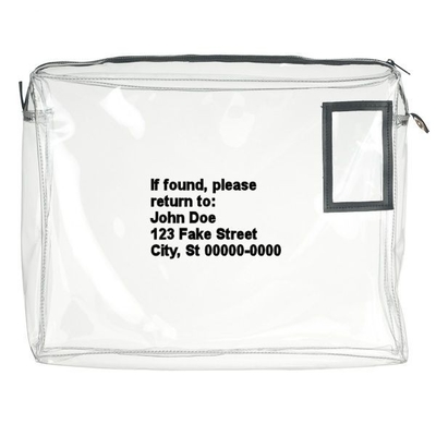Custom transparan vinyl dompet pegangan basis file tas transportasi 18W X 14H X 4D - Custom