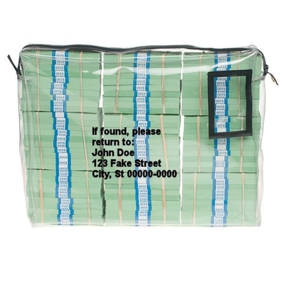 Custom transparan vinyl dompet pegangan basis file tas transportasi 18W X 14H X 4D - Custom