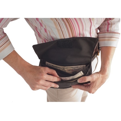 Tas sabuk dengan tutup hook dan loop diperpanjang dompet kapasitas besar - Custom made