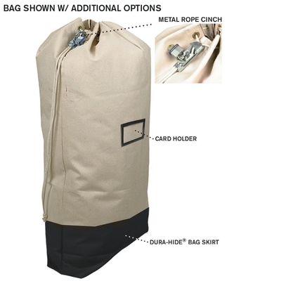 DRAWSTRING DRAW-OFF Kapasitas besar kanvas tas pos tas bank - warna khusus tersedia