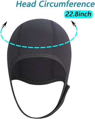 2.5mm Neoprene Dive Cap Surf Cap,Topi Renang,Topi Termal Wetsuit Hood dengan Tali Chin,Topi tahan angin untuk Surfing Kayak Raf