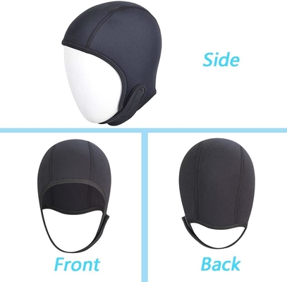 2.5mm Neoprene Dive Cap Surf Cap,Topi Renang,Topi Termal Wetsuit Hood dengan Tali Chin,Topi tahan angin untuk Surfing Kayak Raf