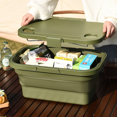 Outdoor Spring Camping COLLAPSABLE Storage Box Folding Table PICNIC PORTABLE Storage Basket Basket datang dengan