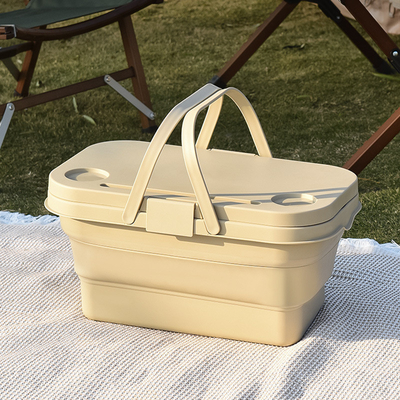 Outdoor Spring Camping COLLAPSABLE Storage Box Folding Table PICNIC PORTABLE Storage Basket Basket datang dengan