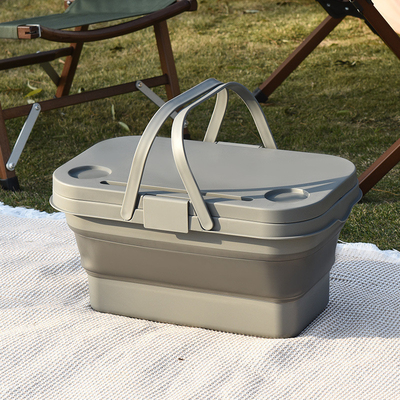 Outdoor Spring Camping COLLAPSABLE Storage Box Folding Table PICNIC PORTABLE Storage Basket Basket datang dengan