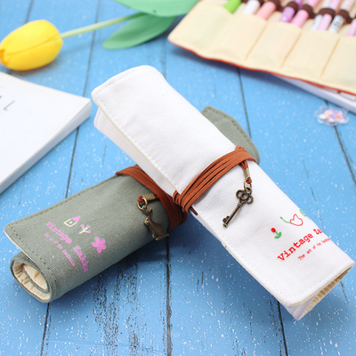 Fresh AND FASHIONABLE Kapasitas besar PEN BAG PENCIL KASE Sederhana Kreatif Junior SMA Laki-laki dan Wanita kanvas pensil