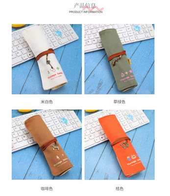 Fresh AND FASHIONABLE Kapasitas besar PEN BAG PENCIL KASE Sederhana Kreatif Junior SMA Laki-laki dan Wanita kanvas pensil