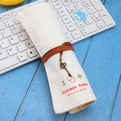 Fresh AND FASHIONABLE Kapasitas besar PEN BAG PENCIL KASE Sederhana Kreatif Junior SMA Laki-laki dan Wanita kanvas pensil
