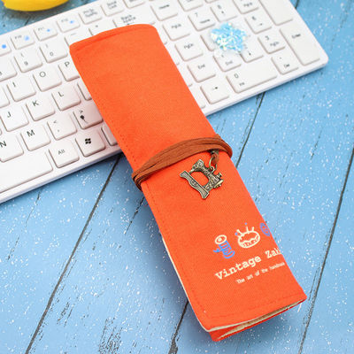 Fresh AND FASHIONABLE Kapasitas besar PEN BAG PENCIL KASE Sederhana Kreatif Junior SMA Laki-laki dan Wanita kanvas pensil