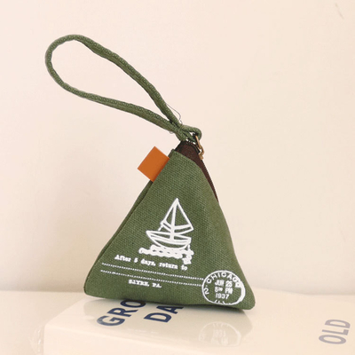 Pribadi Kreatif Retro ZONGZI Koin Dompet Wanita MINI Kanvas Seni Cute Koin Tas Kunci Tas