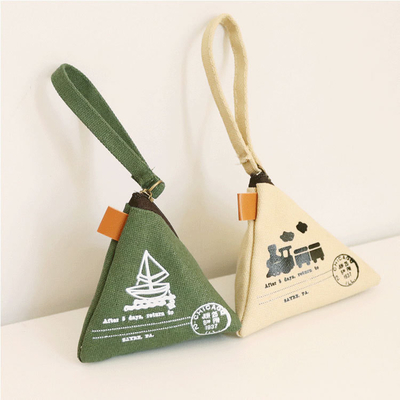 Pribadi Kreatif Retro ZONGZI Koin Dompet Wanita MINI Kanvas Seni Cute Koin Tas Kunci Tas