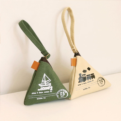 Pribadi Kreatif Retro ZONGZI Koin Dompet Wanita MINI Kanvas Seni Cute Koin Tas Kunci Tas