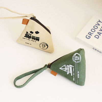 Pribadi Kreatif Retro ZONGZI Koin Dompet Wanita MINI Kanvas Seni Cute Koin Tas Kunci Tas