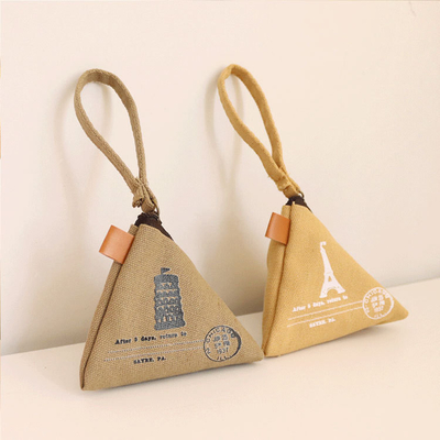 Pribadi Kreatif Retro ZONGZI Koin Dompet Wanita MINI Kanvas Seni Cute Koin Tas Kunci Tas